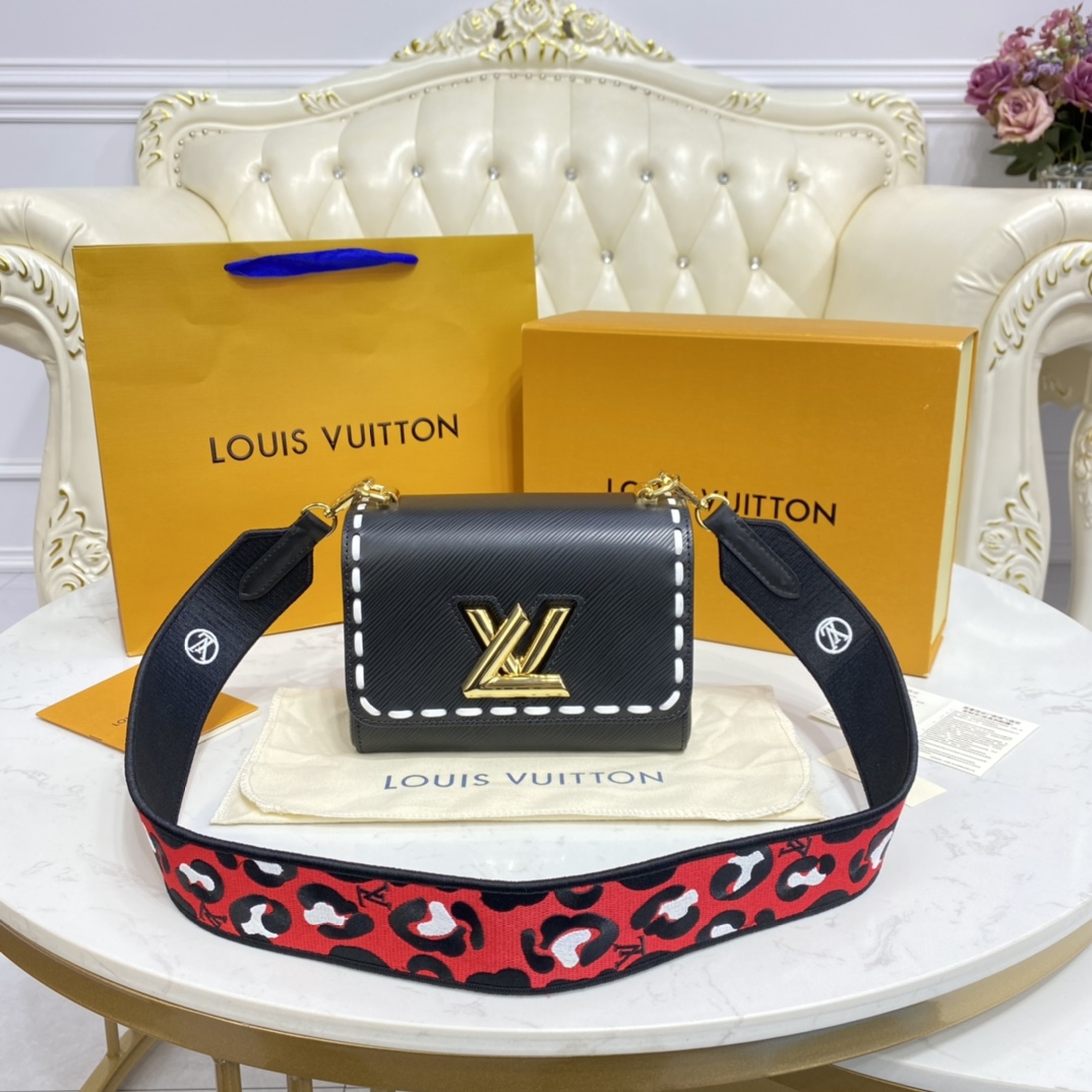 Louis Vuitton TWIST PM Handbag Epi Leather M58723 Black